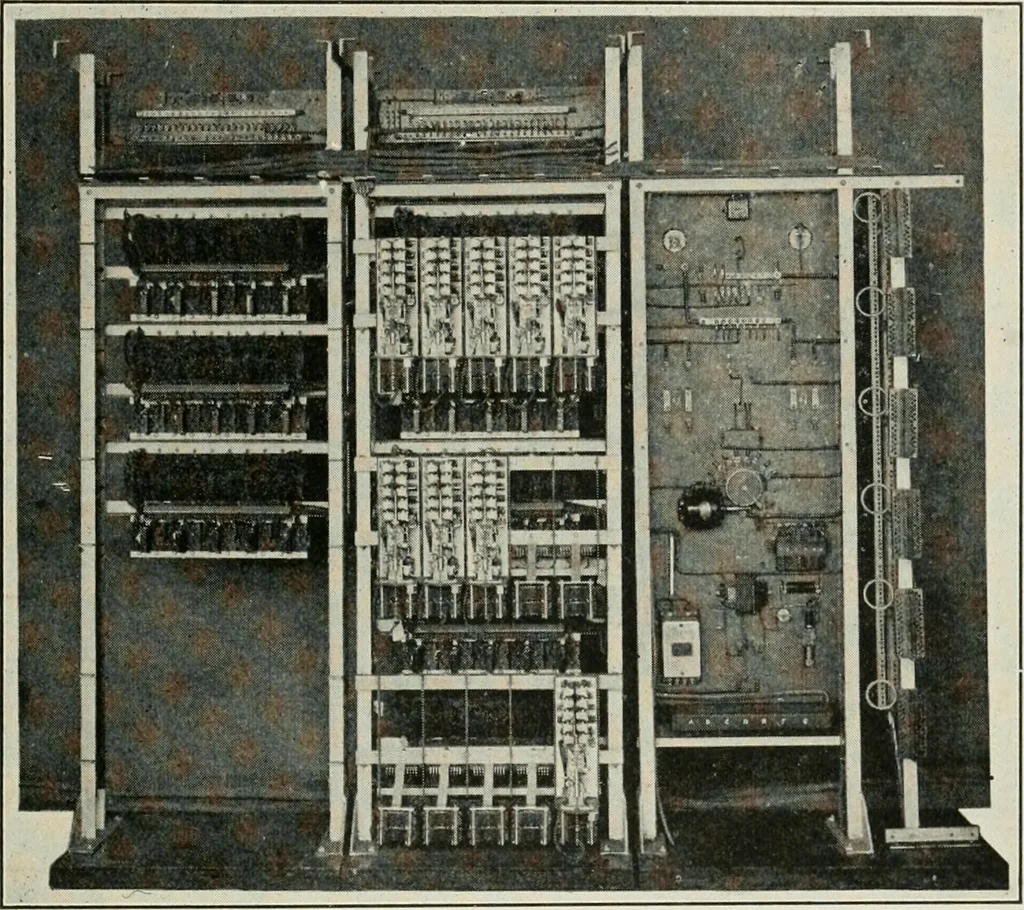 An illustration from Automatic telephony; a comprehensive treatise on automatic and semi-automatic systems, 1921, leaf 346