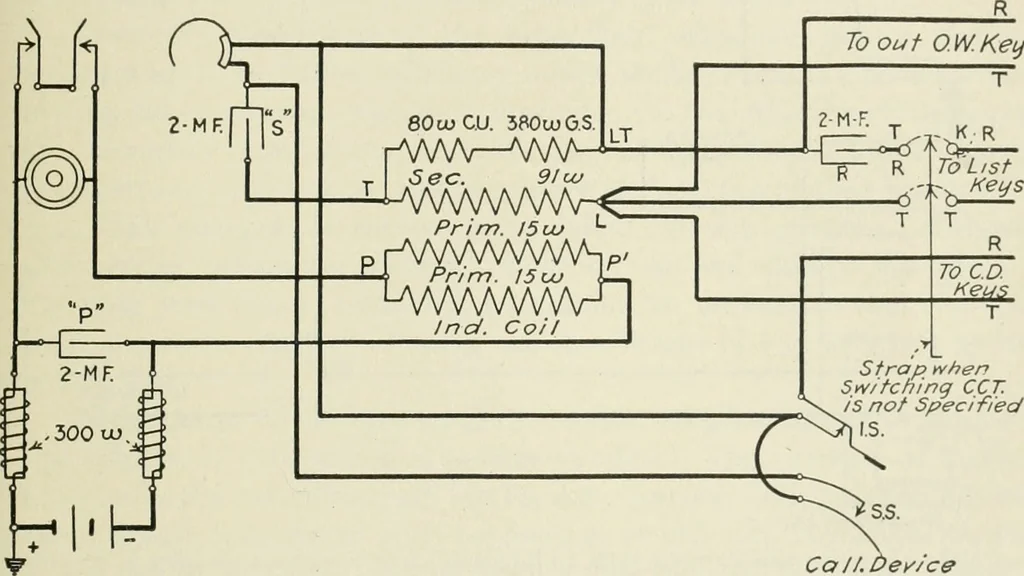An illustration from Automatic telephony; a comprehensive treatise on automatic and semi-automatic systems, 1921, leaf 404