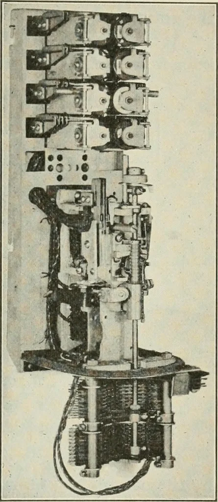 An illustration from Automatic telephony; a comprehensive treatise on automatic and semi-automatic systems, 1921, leaf 70