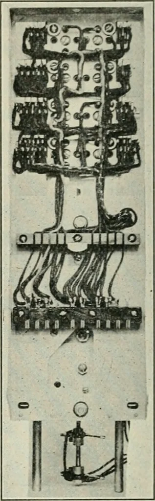 An illustration from Automatic telephony; a comprehensive treatise on automatic and semi-automatic systems, 1921, leaf 71