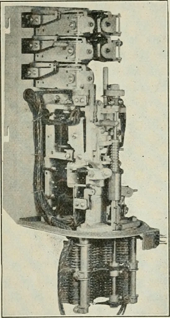 An illustration from Automatic telephony; a comprehensive treatise on automatic and semi-automatic systems, 1921, leaf 79
