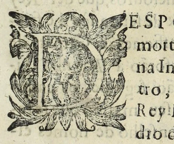 An illustration from Autos do leuantamento, e iuramento : que por os grandes, titulos seculares, e ecclesiasticos, & pessoas que se acharão presentes, se fez a el rey dom Ioam o IV. nossa senhor, na coroa & senhorio destes reynos, & do que elle fez ás mesmas pessoas na cidade de Lisboa, em os quinze dias do mes de dezembro do anno de 1640 .., 1641, leaf 13