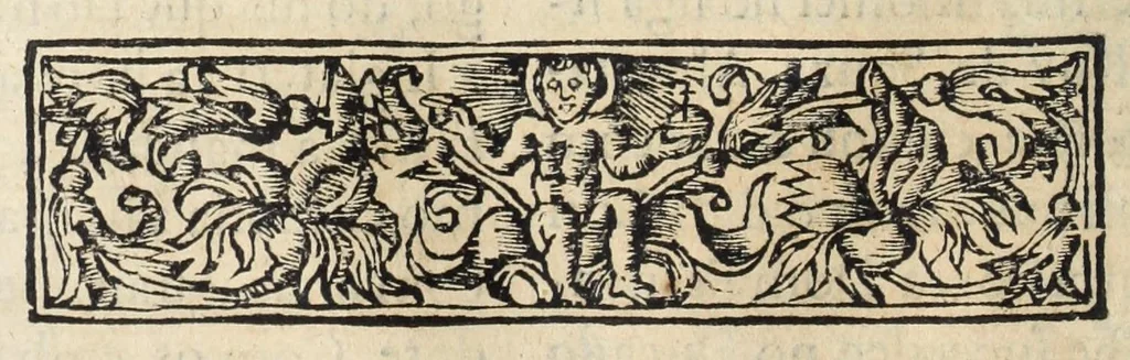 An illustration from Autos do leuantamento, e iuramento : que por os grandes, titulos seculares, e ecclesiasticos, & pessoas que se acharão presentes, se fez a el rey dom Ioam o IV. nossa senhor, na coroa & senhorio destes reynos, & do que elle fez ás mesmas pessoas na cidade de Lisboa, em os quinze dias do mes de dezembro do anno de 1640 .., 1641, leaf 424