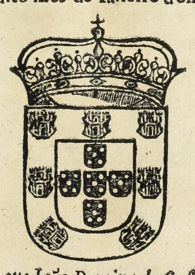 An illustration from Autos do leuantamento, e iuramento : que por os grandes, titulos seculares, e ecclesiasticos, & pessoas que se acharão presentes, se fez a el rey dom Ioam o IV. nossa senhor, na coroa & senhorio destes reynos, & do que elle fez ás mesmas pessoas na cidade de Lisboa, em os quinze dias do mes de dezembro do anno de 1640 .., 1641, leaf 747