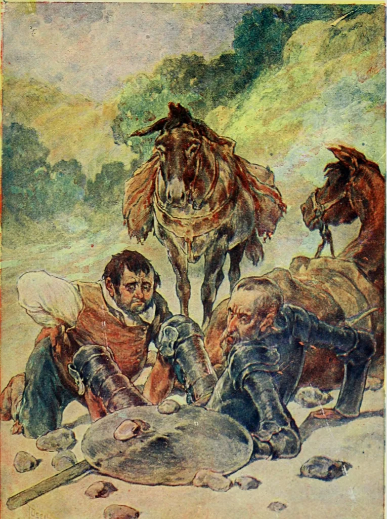An illustration from Aventuras de Don Quijote, 1600, leaf 116