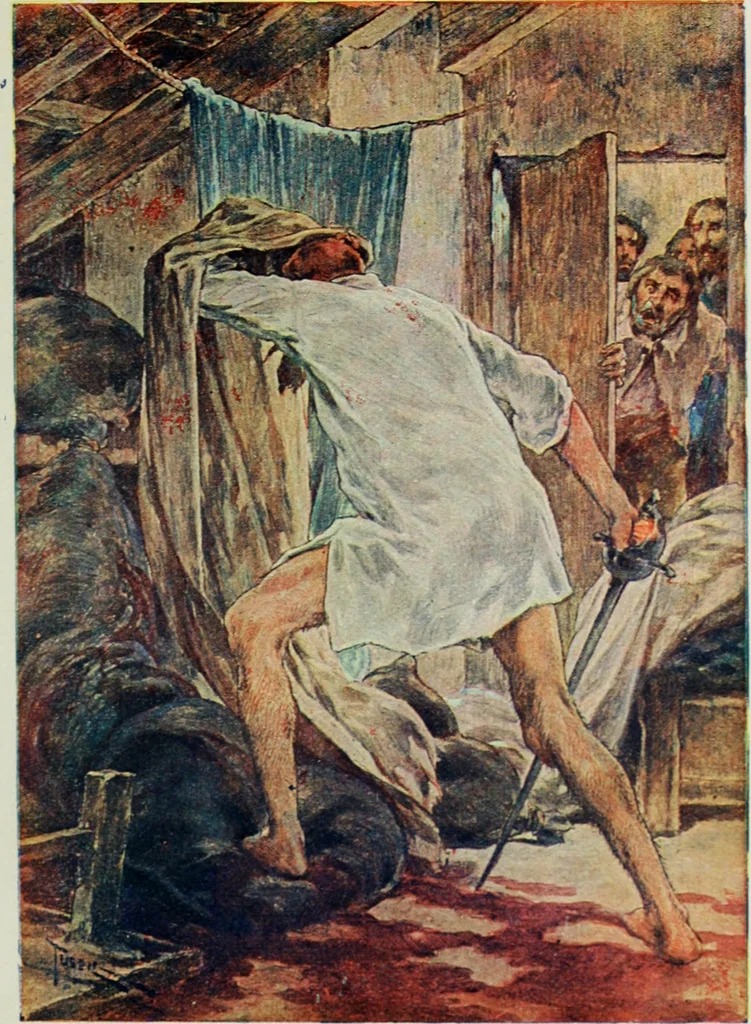 An illustration from Aventuras de Don Quijote, 1600, leaf 122