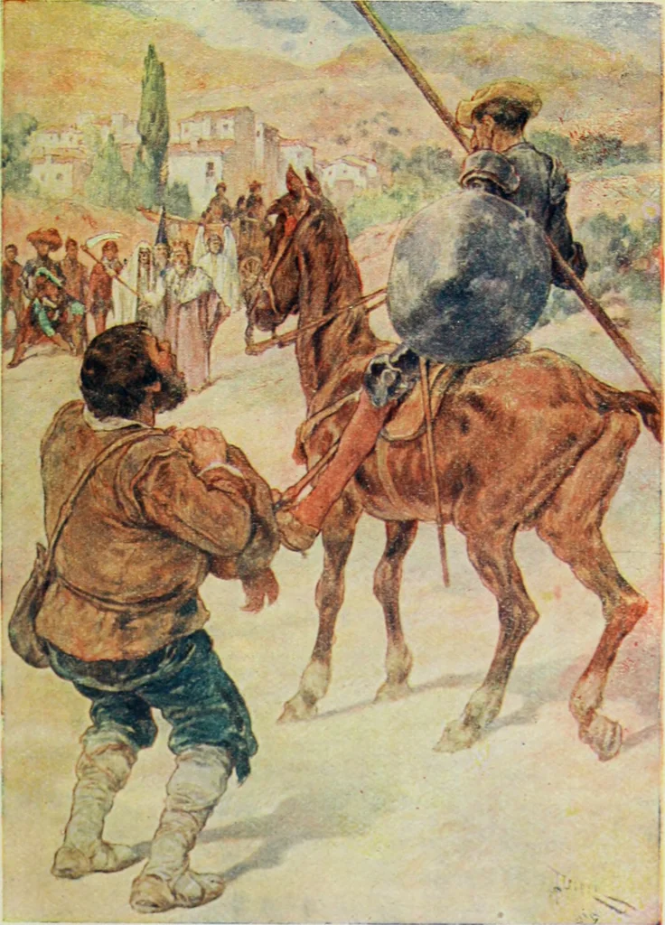 An illustration from Aventuras de Don Quijote, 1600, leaf 178