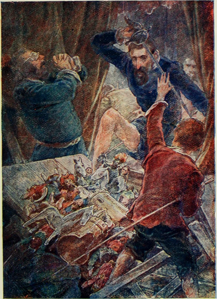An illustration from Aventuras de Don Quijote, 1600, leaf 230