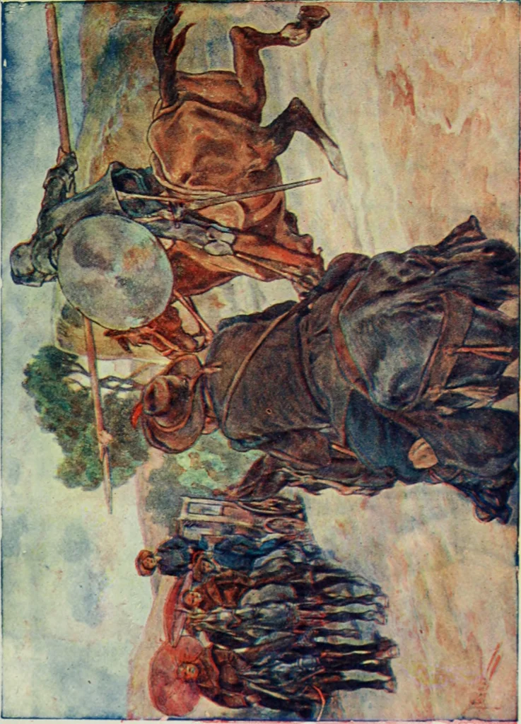 An illustration from Aventuras de Don Quijote, 1600, leaf 54