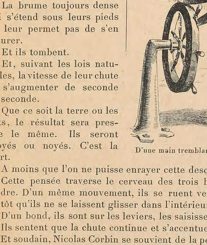 An illustration from L'aventure de Nicolas Corbin, 1890, leaf 53