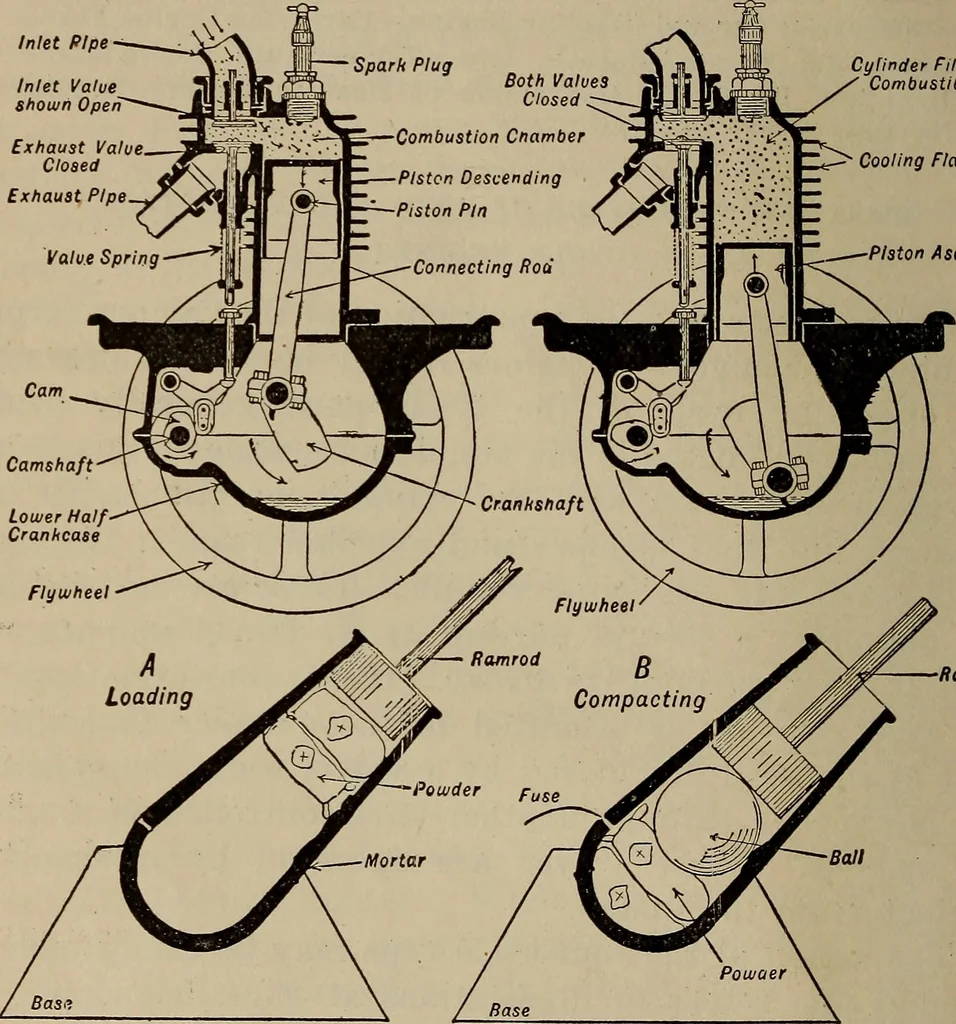 An illustration from Aviation engines; design--construction--operation and repair;, 1919, leaf 37