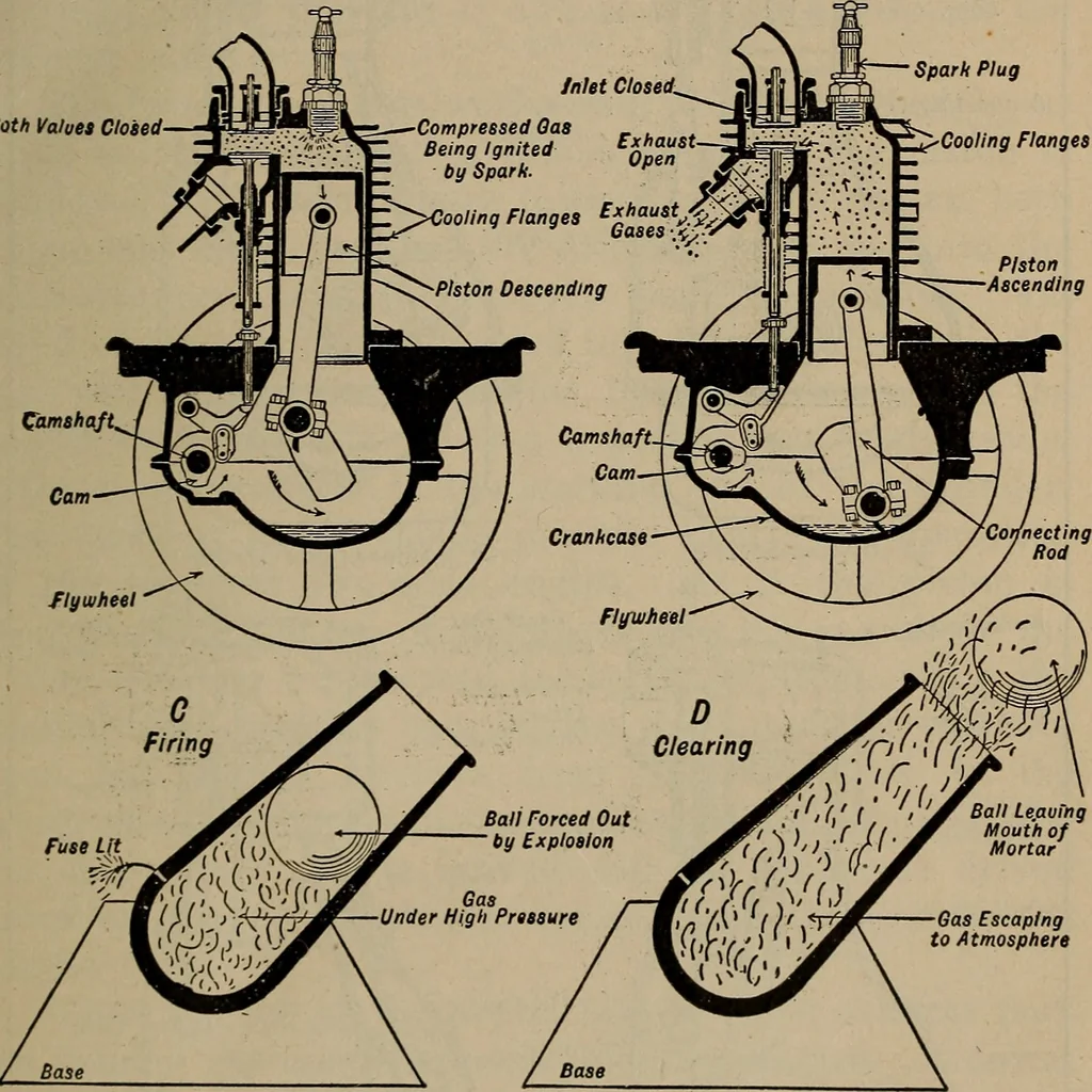 An illustration from Aviation engines; design--construction--operation and repair;, 1919, leaf 38