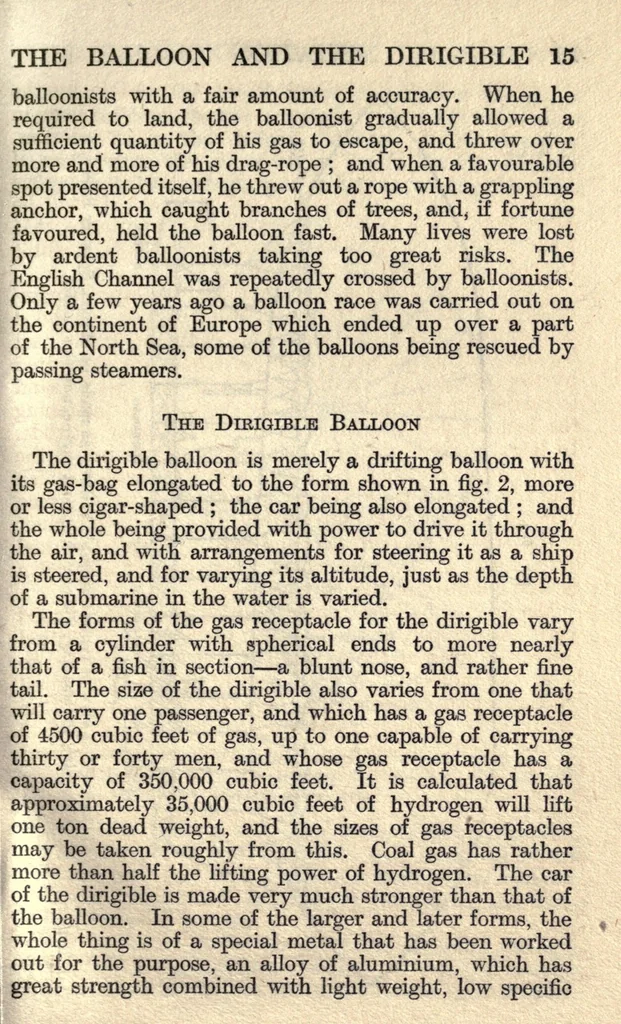 An illustration from Aviation, its principles, its present and future, 1913, leaf 17