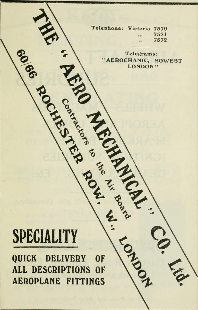 An illustration from The aviation pocket-book for 1918; a compendium of modern practice and a collection of useful notes, formulae, rules, tables and data relating to aeronautics, 1918, leaf 36