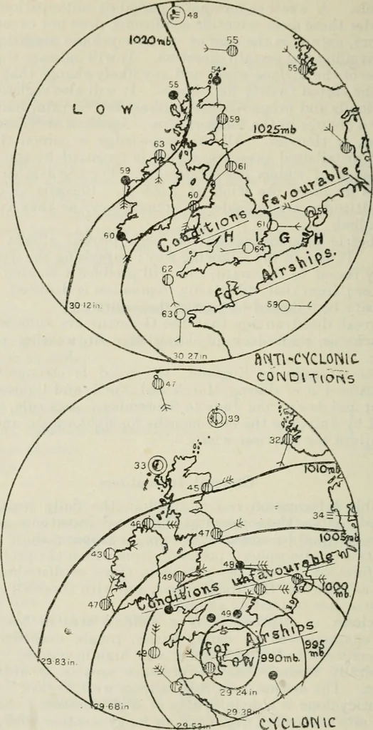 An illustration from The aviation pocket-book for 1918; a compendium of modern practice and a collection of useful notes, formulae, rules, tables and data relating to aeronautics, 1918, leaf 389