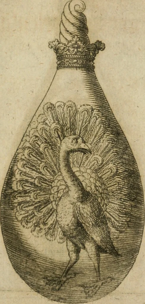 An illustration from Avrevm vellvs, oder, Guldin Schatz und Kunst-Kammer : darinnen der aller fürnemisten, fürtreffenlichsten, ausserlesenesten, herrlichisten und bewehrtesten Auctorum Schrifften und Bücher, aufs dem gar uralten Schatz der uberblibnen, verborgnen, hinderhaltenen Reliquien und Monumenten der Aegyptiorum, Arabum, Chaldaeorum & Assyriorum Königen und Weysen, 1708, leaf 212