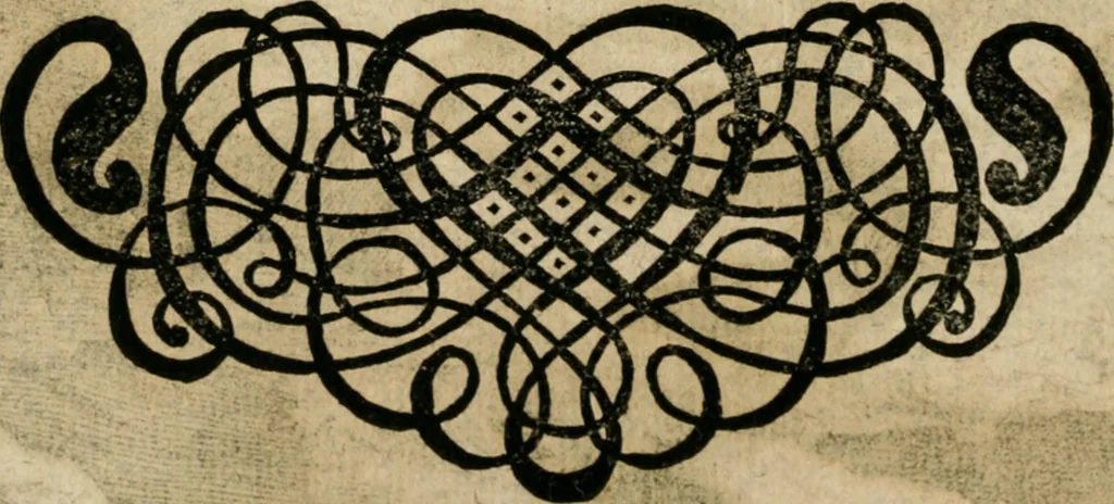 An illustration from Avrevm vellvs, oder, Guldin Schatz und Kunst-Kammer : darinnen der aller fürnemisten, fürtreffenlichsten, ausserlesenesten, herrlichisten und bewehrtesten Auctorum Schrifften und Bücher, aufs dem gar uralten Schatz der uberblibnen, verborgnen, hinderhaltenen Reliquien und Monumenten der Aegyptiorum, Arabum, Chaldaeorum & Assyriorum Königen und Weysen, 1708, leaf 217