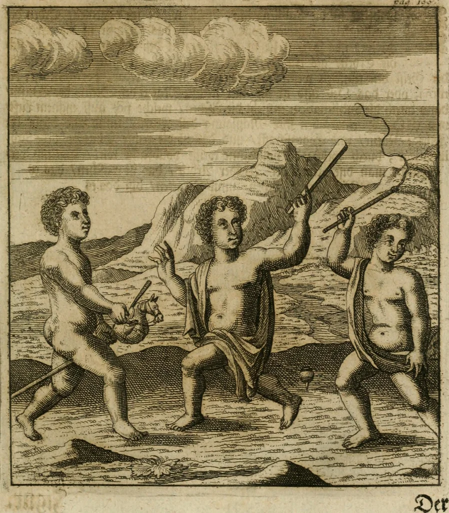 An illustration from Avrevm vellvs, oder, Guldin Schatz und Kunst-Kammer : darinnen der aller fürnemisten, fürtreffenlichsten, ausserlesenesten, herrlichisten und bewehrtesten Auctorum Schrifften und Bücher, aufs dem gar uralten Schatz der uberblibnen, verborgnen, hinderhaltenen Reliquien und Monumenten der Aegyptiorum, Arabum, Chaldaeorum & Assyriorum Königen und Weysen, 1708, leaf 218
