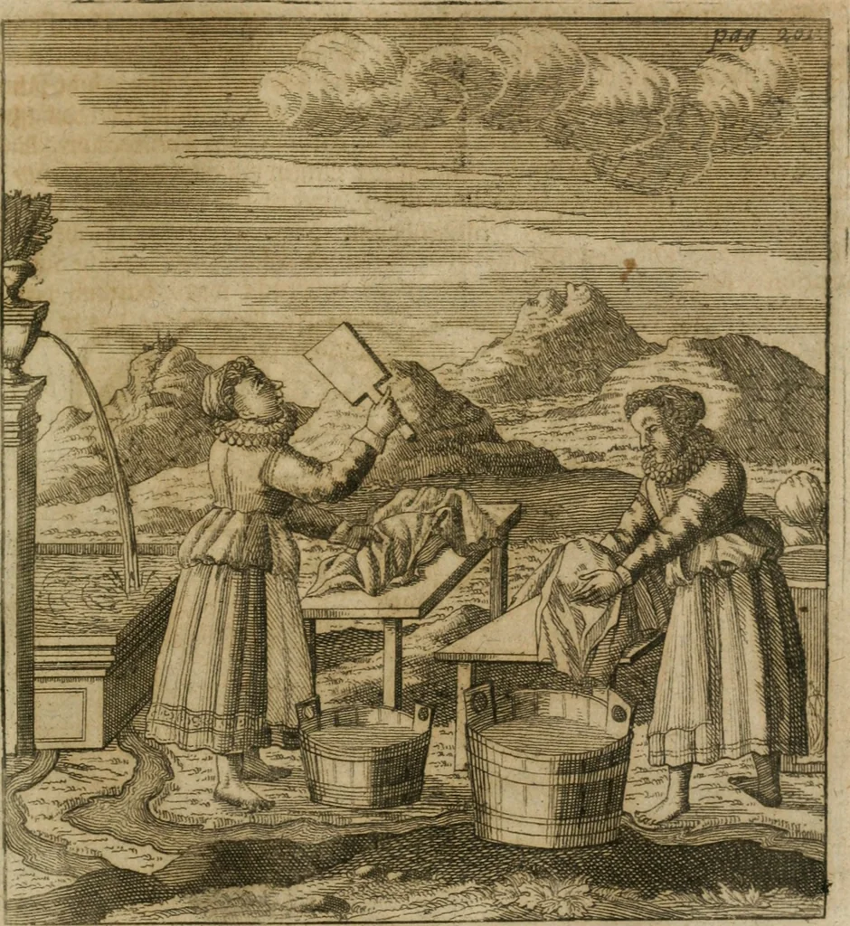 An illustration from Avrevm vellvs, oder, Guldin Schatz und Kunst-Kammer : darinnen der aller fürnemisten, fürtreffenlichsten, ausserlesenesten, herrlichisten und bewehrtesten Auctorum Schrifften und Bücher, aufs dem gar uralten Schatz der uberblibnen, verborgnen, hinderhaltenen Reliquien und Monumenten der Aegyptiorum, Arabum, Chaldaeorum & Assyriorum Königen und Weysen, 1708, leaf 220