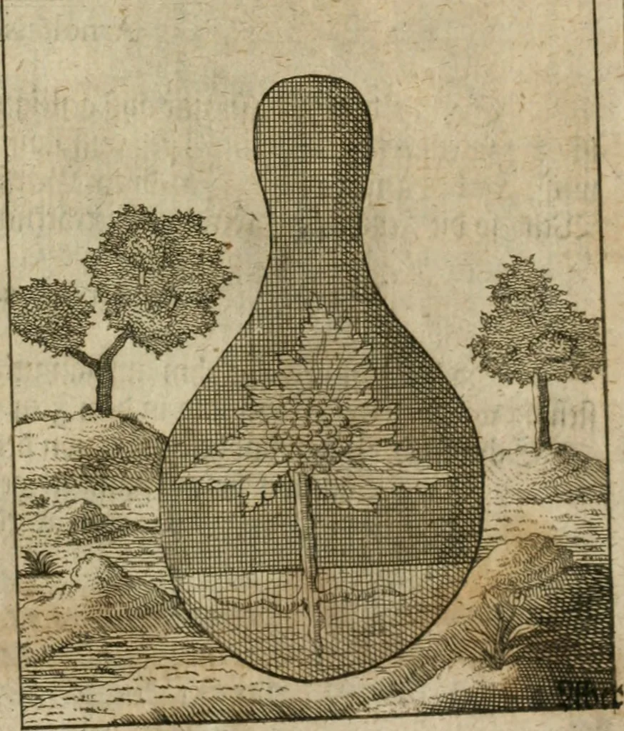 An illustration from Avrevm vellvs, oder, Guldin Schatz und Kunst-Kammer : darinnen der aller fürnemisten, fürtreffenlichsten, ausserlesenesten, herrlichisten und bewehrtesten Auctorum Schrifften und Bücher, aufs dem gar uralten Schatz der uberblibnen, verborgnen, hinderhaltenen Reliquien und Monumenten der Aegyptiorum, Arabum, Chaldaeorum & Assyriorum Königen und Weysen, 1708, leaf 826