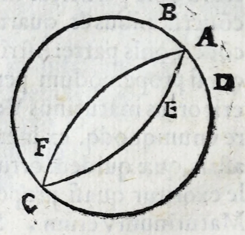 An illustration from Avtolyci De vario ortv et occasv astrorvm inerrantivm : libri dvo, nvnc primvm de Graeca lingua in Latinam conuersi : scholiis antiquis & figuris illustrati, de Vaticana Bibliotheca deprompti, 1588, leaf 36