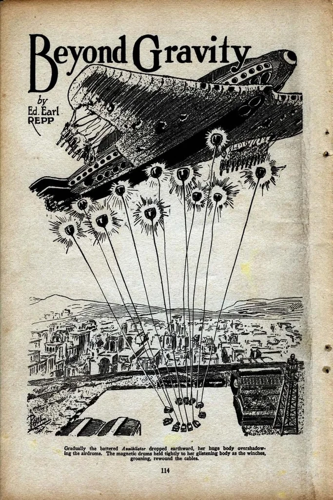 An illustration from Air Wonder Stories, Aug 1929, 1929, leaf 19
