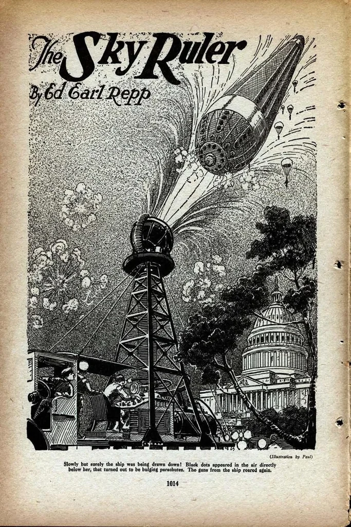 An illustration from Air Wonder Stories, May 1930, 1930, leaf 55