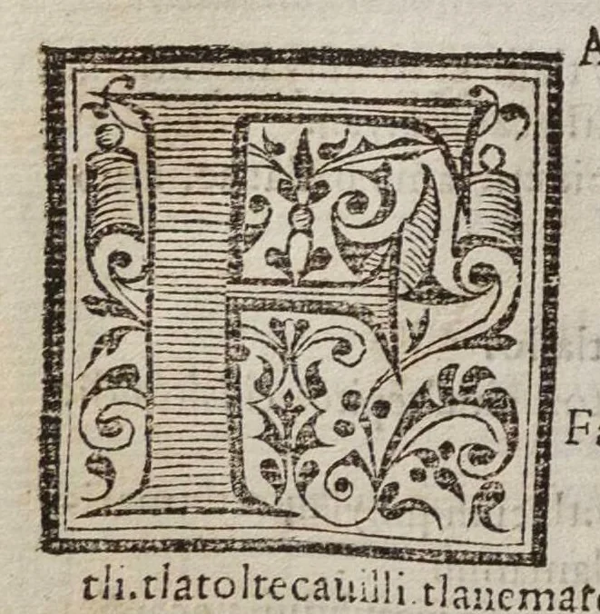 An illustration from Vocabvlario en lengva Castellana y Mexicana, 1571, leaf 133