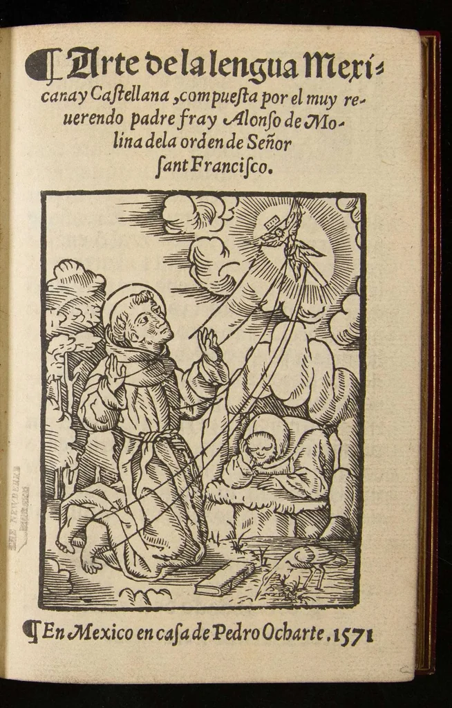 An illustration from Arte de la lengua Mexicana y Castellana, 1571, leaf 8