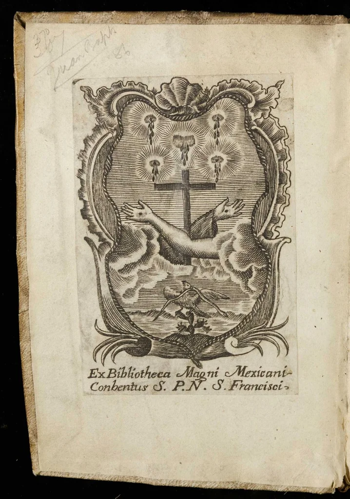 An illustration from Confessionario En Lengua Mexicana y Castellana : con muchas advertencias muy necessarias para los Confessores, 1599, leaf 1
