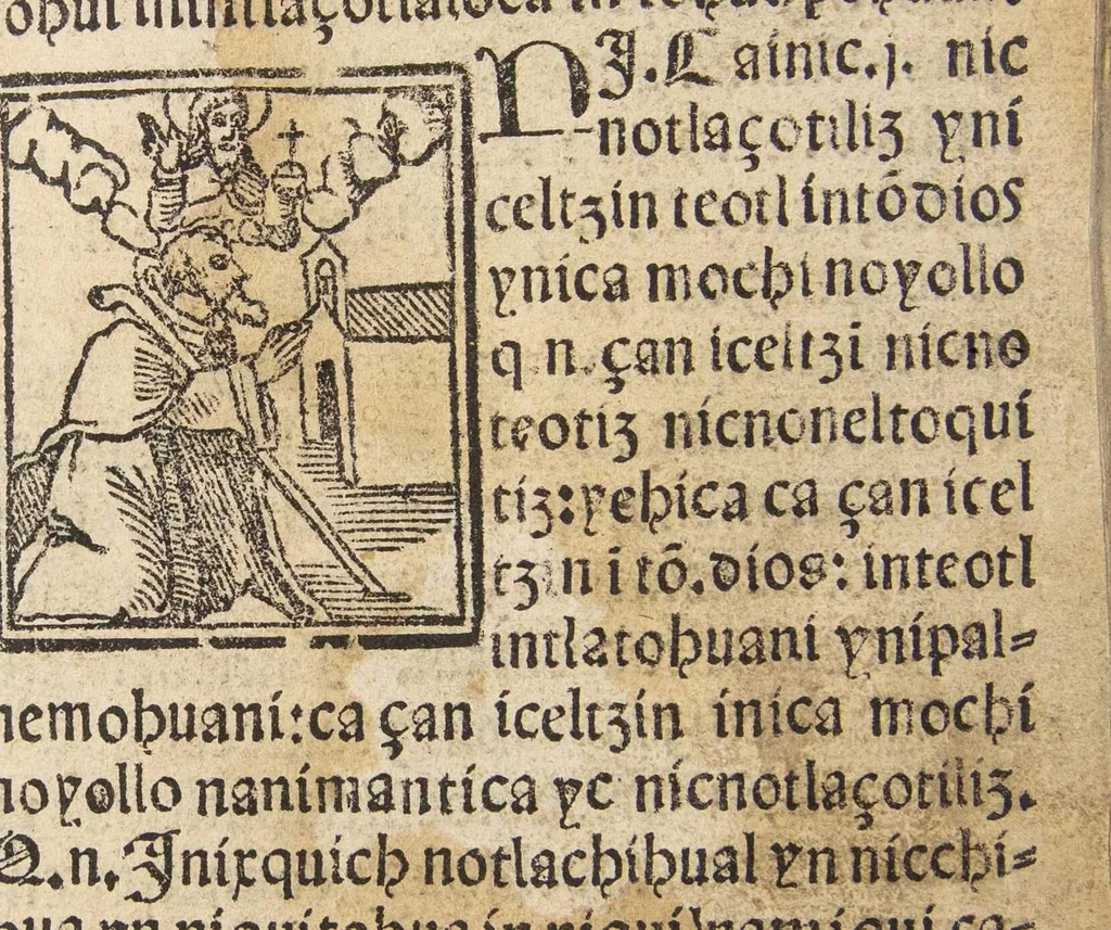 An illustration from Doctrina cristiana, 1553, leaf 52