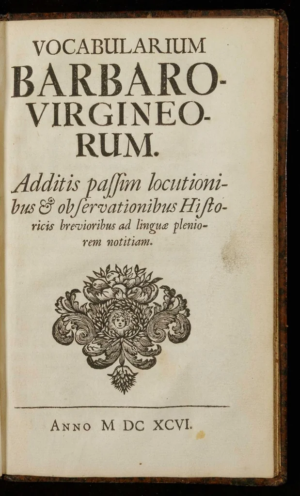 An illustration from Lutheri Catechismus öfwersatt på American-Virginiske språket, 1696, leaf 158