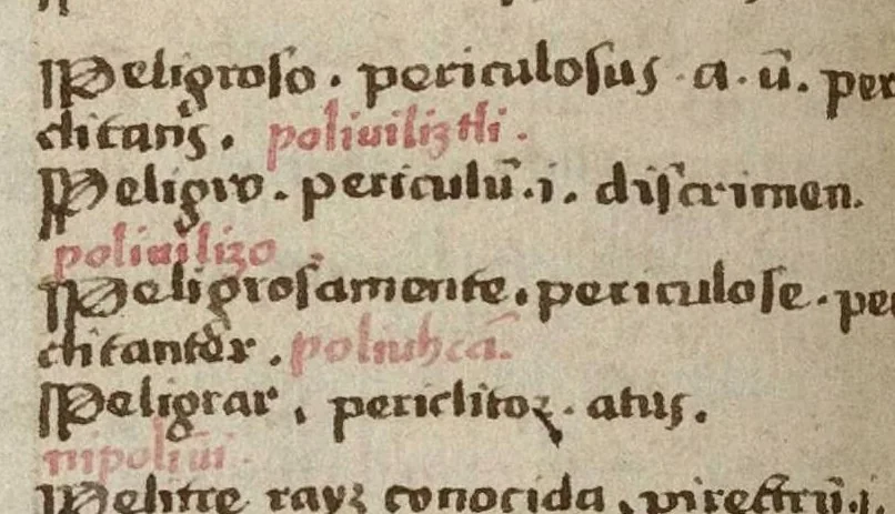 An illustration from Dictionarium ex Hisniensi in Latinum sermonem, 1540, leaf 251