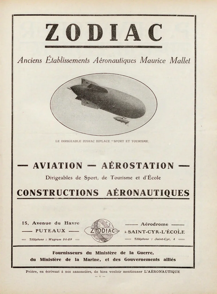 An illustration from L'Aʹeronautique, 1919, leaf 869