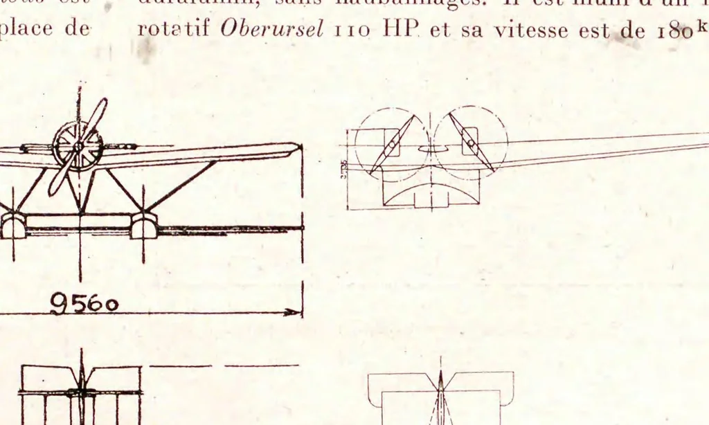 An illustration from L'Aʹeronautique, 1919, leaf 422