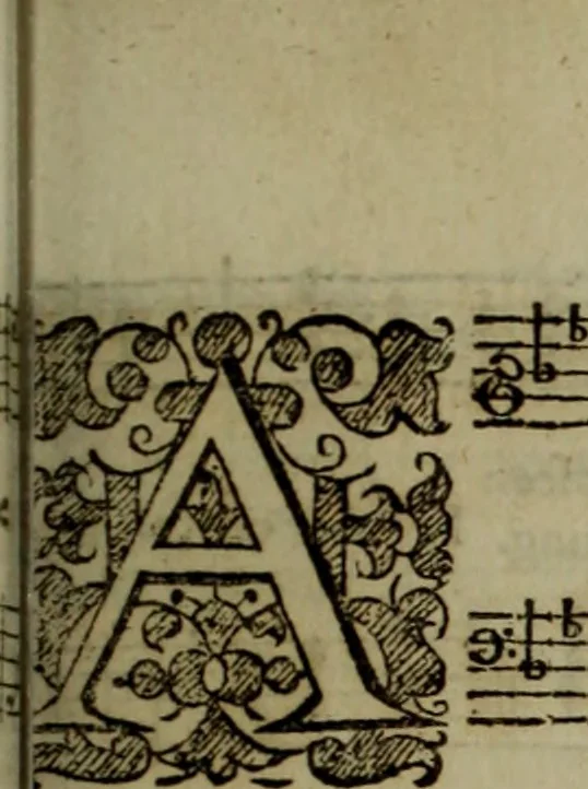 An illustration from Ayres and dialogues, : for one, two, and three voyces, 1653, leaf 140