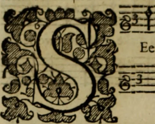 An illustration from Ayres and dialogues, : for one, two, and three voyces, 1653, leaf 179