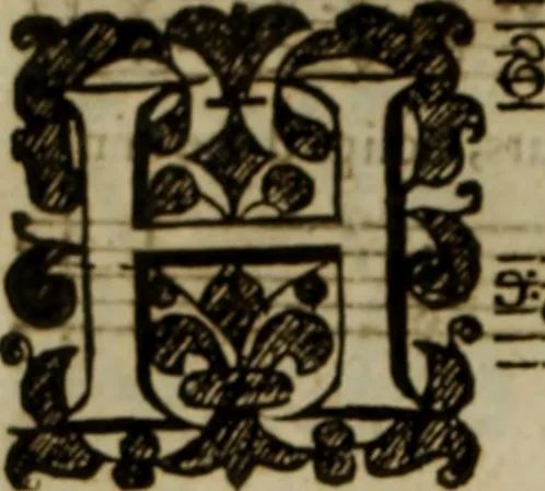 An illustration from Ayres and dialogues, : for one, two, and three voyces, 1653, leaf 183
