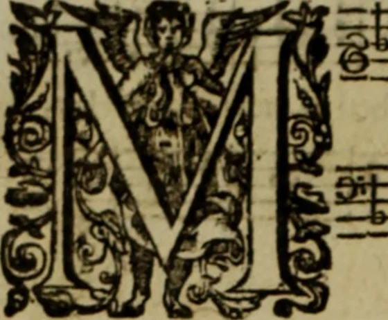 An illustration from Ayres and dialogues, : for one, two, and three voyces, 1653, leaf 187