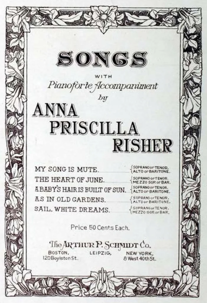 An illustration from Knitting : song, 1917, leaf 5
