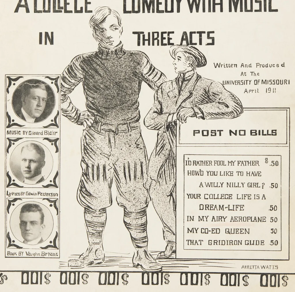 An illustration from In my airy aeroplane : duet, 1911, leaf 0