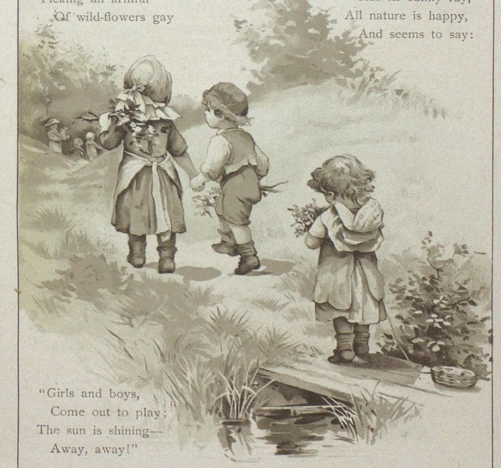 An illustration from All round the clock, 1887, leaf 18