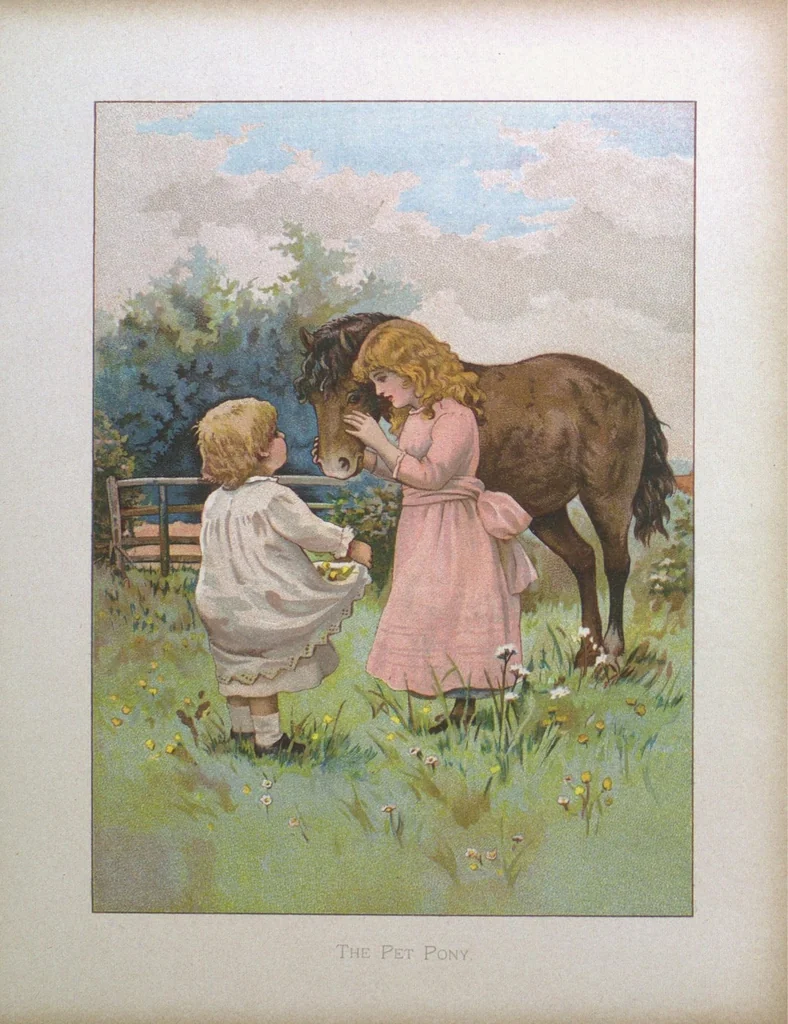 An illustration from All round the clock, 1887, leaf 49
