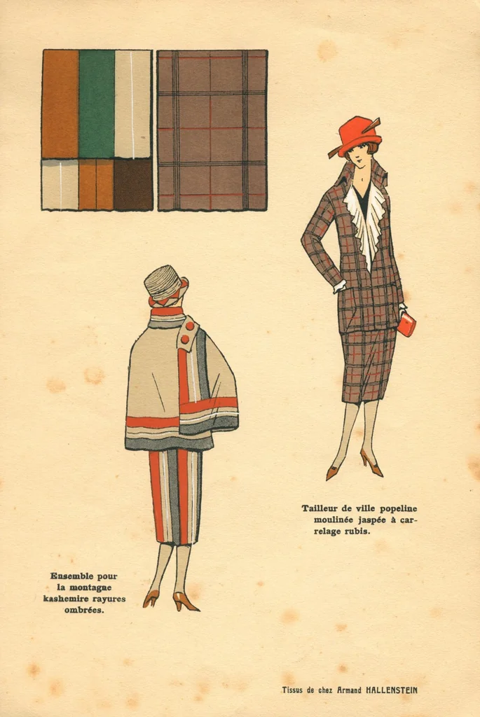 An illustration from Les tissus de Armand Hallenstein, 1920, leaf 2