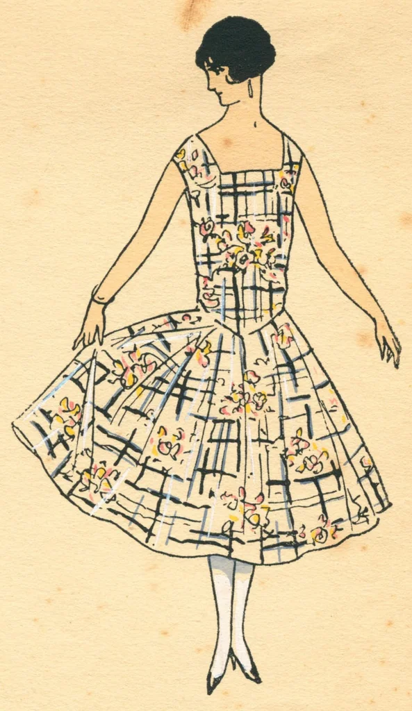 An illustration from Les tissus de Armand Hallenstein, 1920, leaf 4