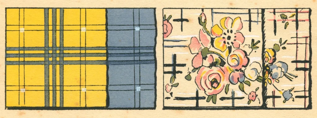 An illustration from Les tissus de Armand Hallenstein, 1920, leaf 4