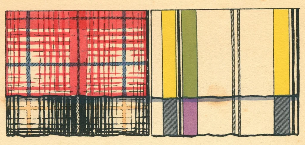 An illustration from Les tissus de Armand Hallenstein, 1920, leaf 6