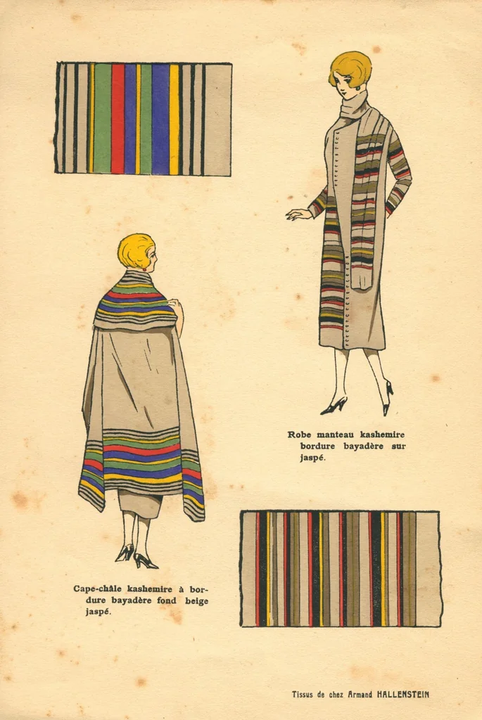 An illustration from Les tissus de Armand Hallenstein, 1920, leaf 8