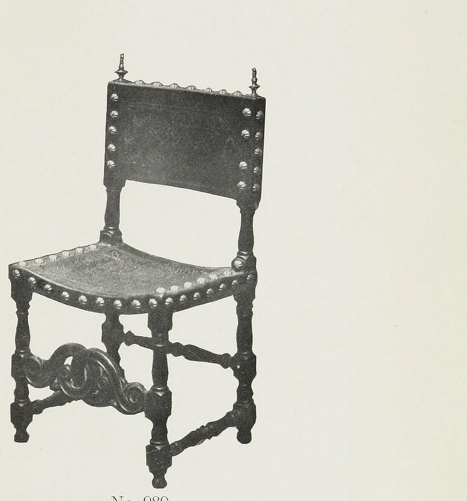 An illustration from Catalogue of the extensive and valuable collection of Spanish antiques and textiles : wrought iron work, torcheres, wood carvings, etc. of the XV, XVI, XVII and XVIII, centuries, 1921, leaf 53