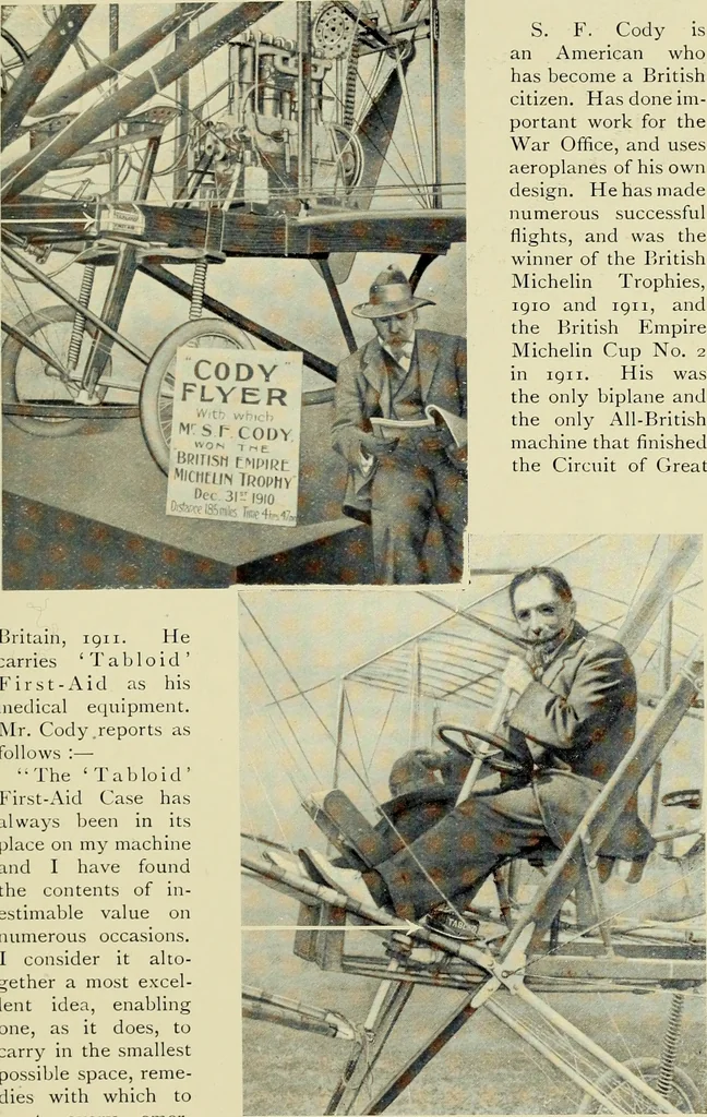 An illustration from Famous airmen and their equipment [electronic resource] : with some notes on first-aid in emergencies, 1912, leaf 14